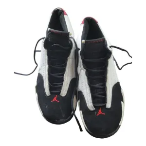 Air Jordan 14 Retro Black Toe Mens Sneakers Shoes White 487471-102 High Top 12M