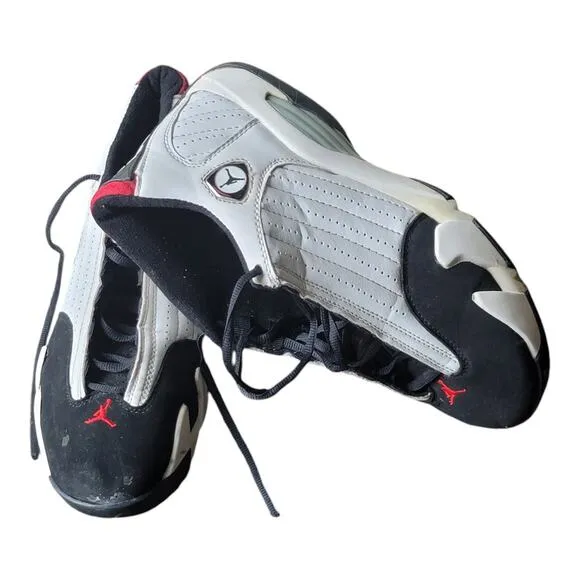Air Jordan 14 Retro Black Toe Mens Sneakers Shoes White 487471-102 High Top 12M