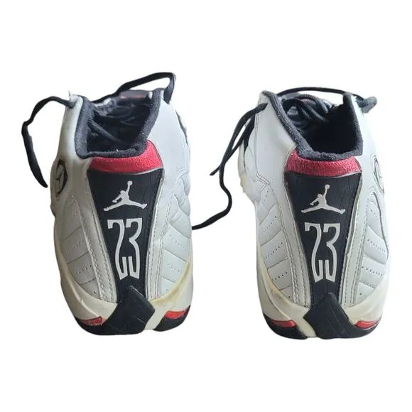 Air Jordan 14 Retro Black Toe Mens Sneakers Shoes White 487471-102 High Top 12M