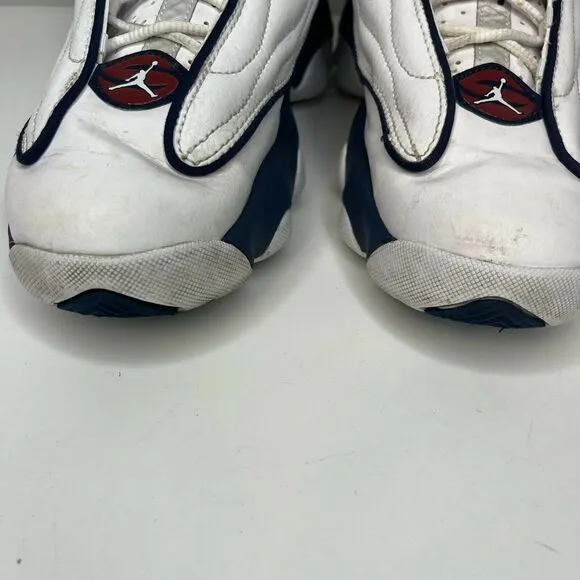 Air Jordan Youth Pro Strong GS White Midnight Navy Basketball Shoes size 7Y