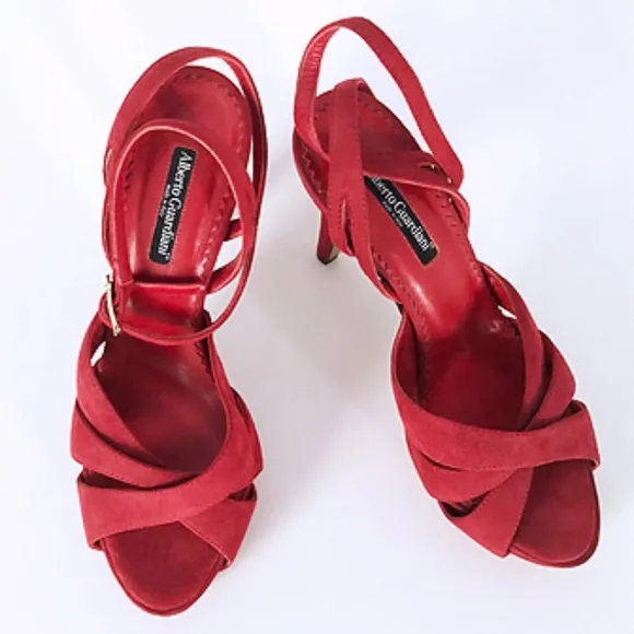 Alberto Guardiani Vero Cuoio Red Designer Shoes