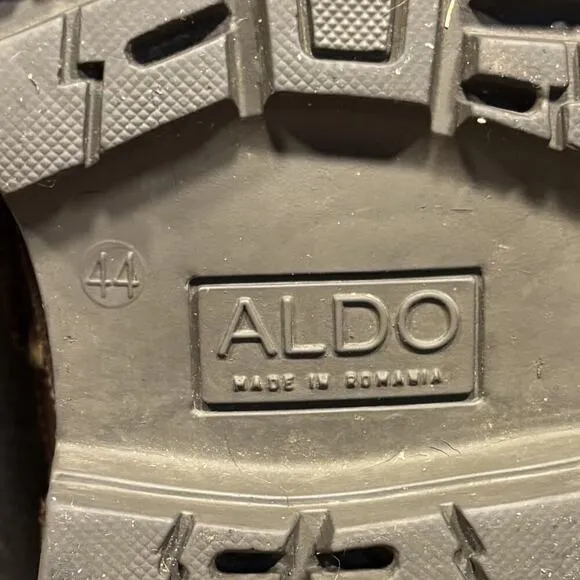 Aldo Chunky Brown Leather Moc Toe Platform Shoes Men’s 10