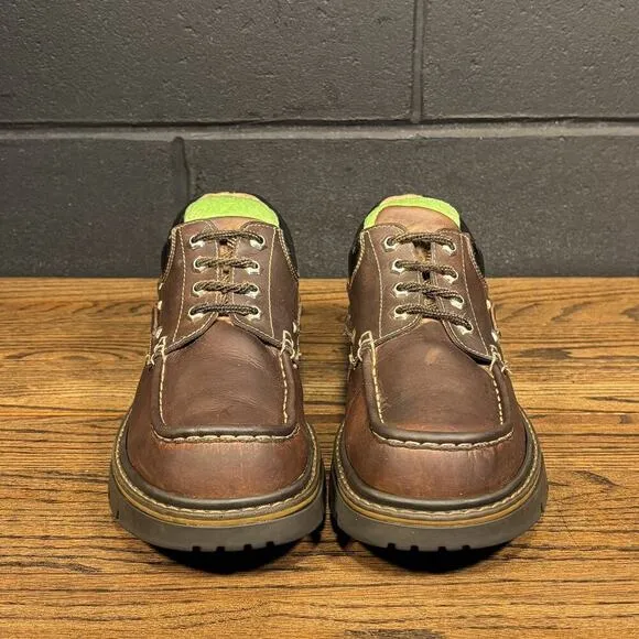 Aldo Chunky Brown Leather Moc Toe Platform Shoes Men’s 10