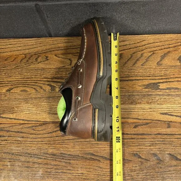Aldo Chunky Brown Leather Moc Toe Platform Shoes Men’s 10
