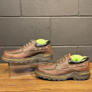 Aldo Chunky Brown Leather Moc Toe Platform Shoes Men’s 10