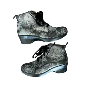 Alegria Boots Women's 38 7.5/8 Eliza Elegance Lace Up Low Wedge Leather