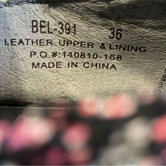 Alegria Genuine Leather Shoes Mary Jane Mosaic Women Platform Wedge sz 36