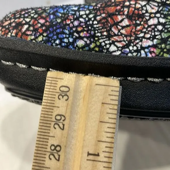 Alegria Genuine Leather Shoes Mary Jane Mosaic Women Platform Wedge sz 36