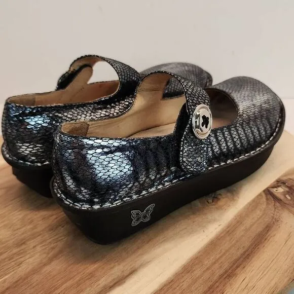 Alegria PG Lite Paloma Pewter Charmer Mary Jane Shoes Womens Size US 7 - 7.5 / E