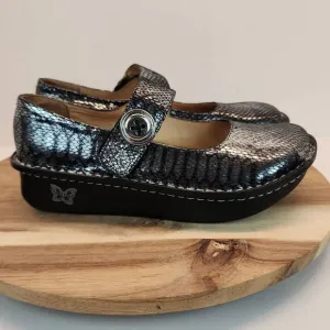 Alegria PG Lite Paloma Pewter Charmer Mary Jane Shoes Womens Size US 7 - 7.5 / E