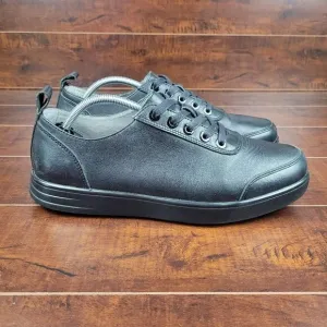 Alegria Stretcher Black Tumbled Leather Lace-Up Sneaker EU 44 (US Mens Size 11)