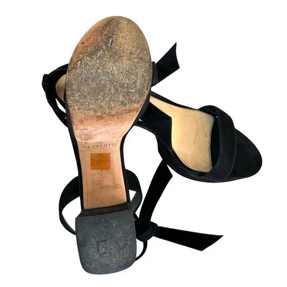 Alexandre Birman Black Suede Leather Platform Ankle Strap Sandals Women’s
