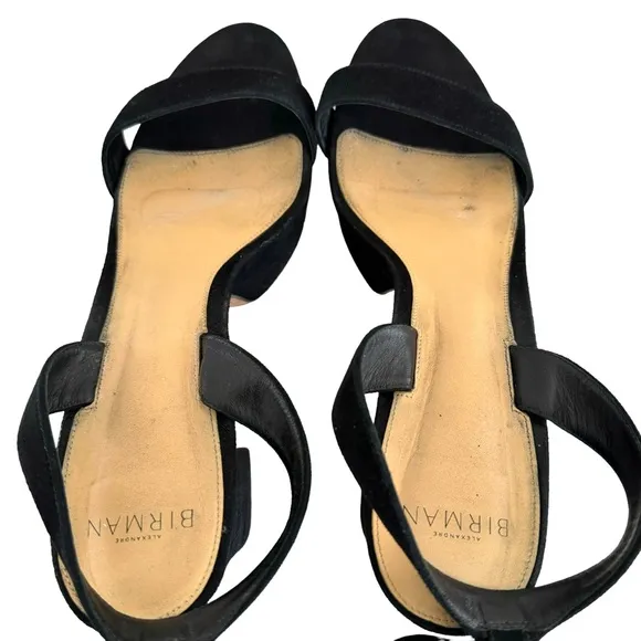 Alexandre Birman Black Suede Leather Platform Ankle Strap Sandals Women’s