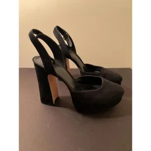 Alexandre Birman Vita Black Suede 4.75&quot; Platform Heel Sandal 40.5/US 9.5-10 $695