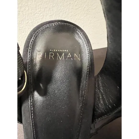 Alexandre Birman Vita Black Suede 4.75&quot; Platform Heel Sandal 40.5/US 9.5-10 $695