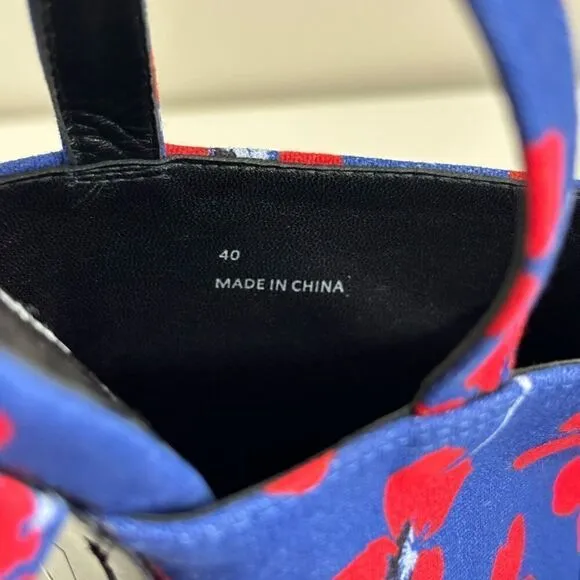 Alice   Olivia Logan Floral Platform Sandals Blue Red size EU 40 US 9