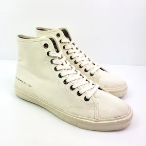 All Saints Bryce Mens Size 8 White Canvas High Top Sneaker Shoes 01-11-94 MZ046Z