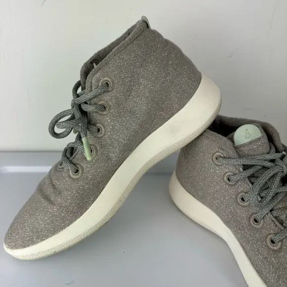 Allbirds Mens Wool Runner Up Mizzle Athletic Shoes Sz 9 Grey High Top