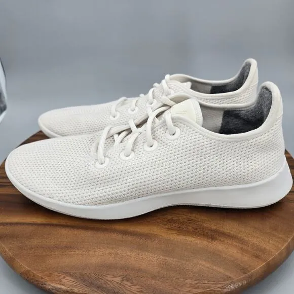 Allbirds Tree Runners Shoes Men's 12 White Low Top Lace Up Athletic Sneakers