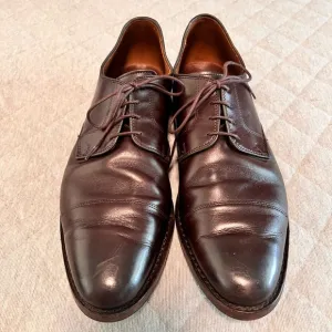 ALLEN EDMONDS Sz 14 D Riverside CapToe Dark Brown Leather Oxford Shoes Orig$395