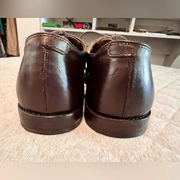 ALLEN EDMONDS Sz 14 D Riverside CapToe Dark Brown Leather Oxford Shoes Orig$395