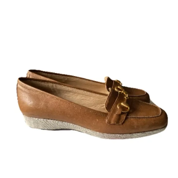 Amalfi by Rangoni Women’s Italian Grandma Core Brown Leather Loafers  10