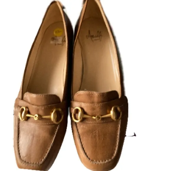 Amalfi by Rangoni Women’s Italian Grandma Core Brown Leather Loafers  10