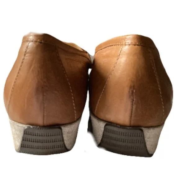 Amalfi by Rangoni Women’s Italian Grandma Core Brown Leather Loafers  10