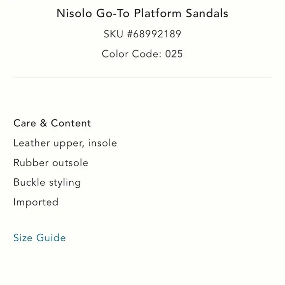 Anthropologie Nisolo Genuine Leather Go-To Platform Sandals