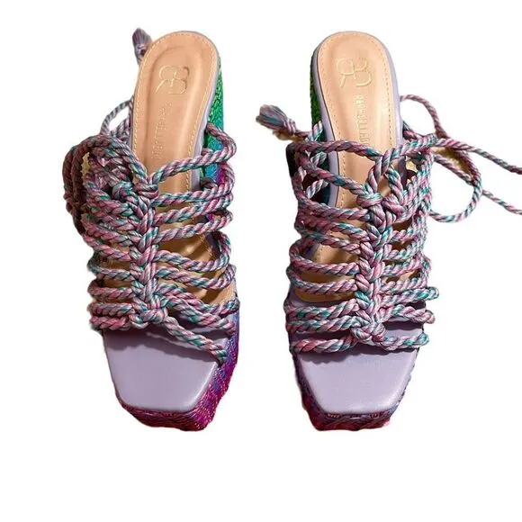Anthropologie Jute Wedge Sandals 9 NEW