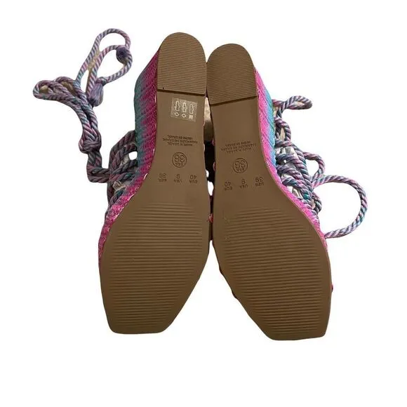 Anthropologie Jute Wedge Sandals 9 NEW