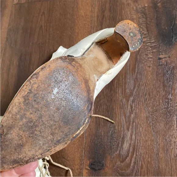 Antique Victorian Shoes Leather High Top Lace-Up Boots size 7