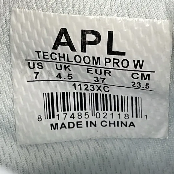 APL Techloom Pro Sneakers Running Shoes Lightweight White Sz 7