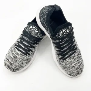 APL TechLoom Wave Running Shoes gray and white space dye size 7.5