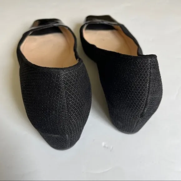 Aquatalia Black Low Wedge Peeptoe Shoes