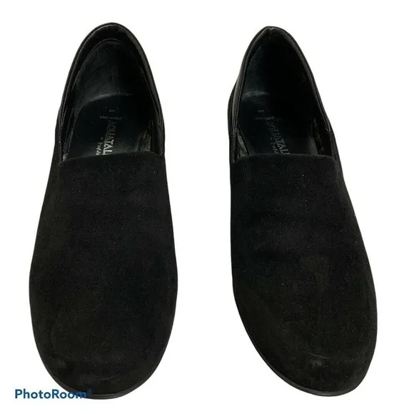 Aquatalia Marvin K Black Suede Covered Wedge Shoes