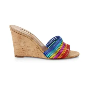 AQUAZZURA RAINBOW CORK WEDGES Wedge Sandals SIZE 6