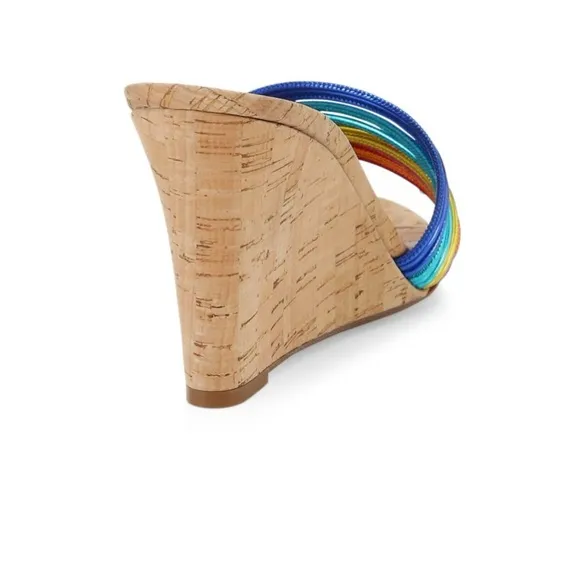 AQUAZZURA RAINBOW CORK WEDGES Wedge Sandals SIZE 6