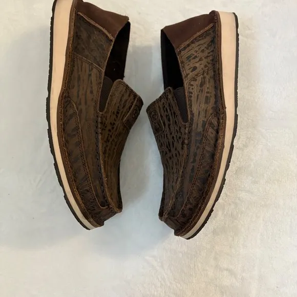 Ariat Cruiser Slip-On Casual Shoes Brown Leather Comfort Loafers Size 8.5