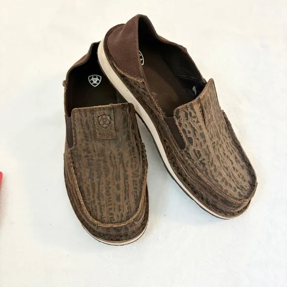 Ariat Cruiser Slip-On Casual Shoes Brown Leather Comfort Loafers Size 8.5
