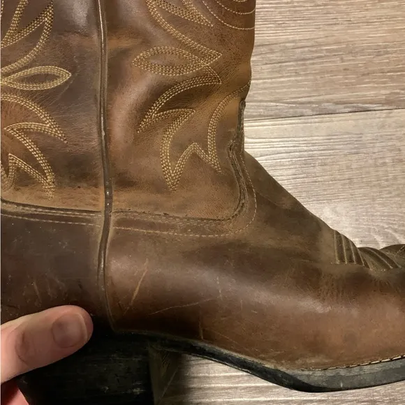 Ariat Heritage R Toe Western Boots Brown 9C