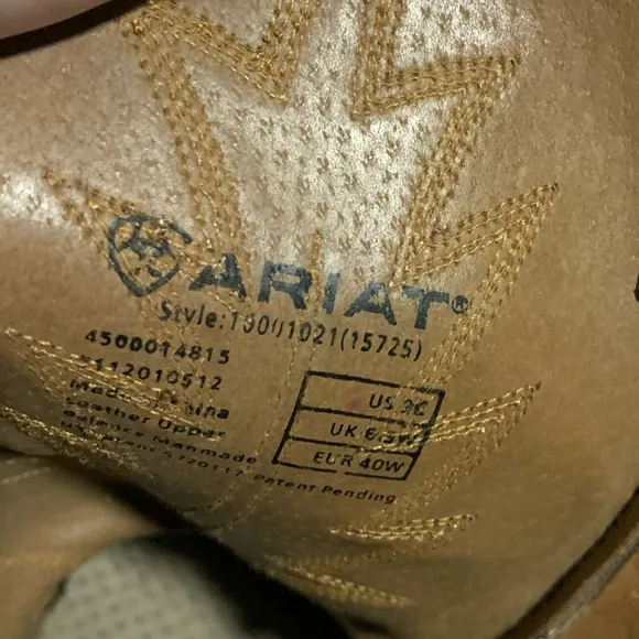 Ariat Heritage R Toe Western Boots Brown 9C