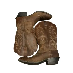 Ariat Heritage R Toe Western Boots Brown 9C