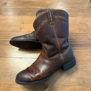 Ariat Heritage Roper Distressed Brown 10&quot; Western Boots 10002284 Men's 11.5 D