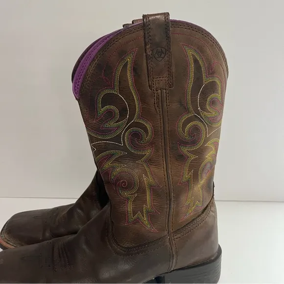 Ariat Hybrid Rancher Western Cowgirl Boots SquareToe Brown Women's 7B concert