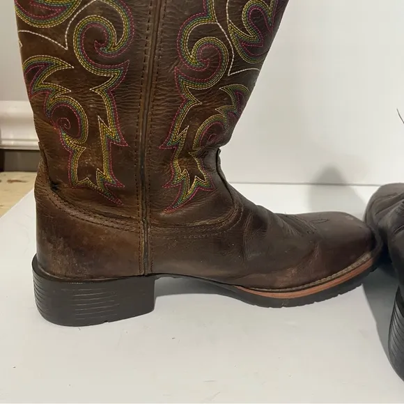 Ariat Hybrid Rancher Western Cowgirl Boots SquareToe Brown Women's 7B concert