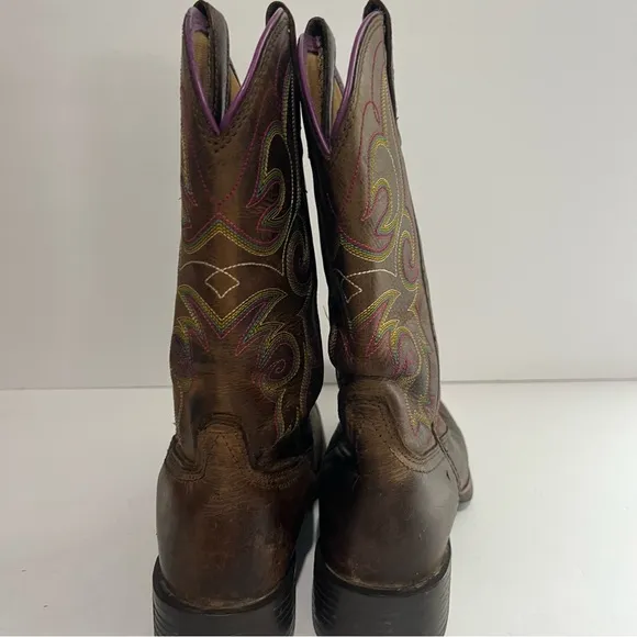 Ariat Hybrid Rancher Western Cowgirl Boots SquareToe Brown Women's 7B concert