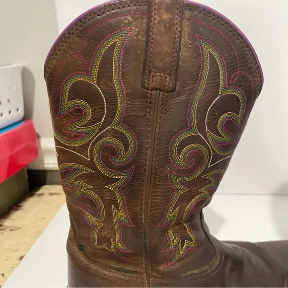 Ariat Hybrid Rancher Western Cowgirl Boots SquareToe Brown Women's 7B concert