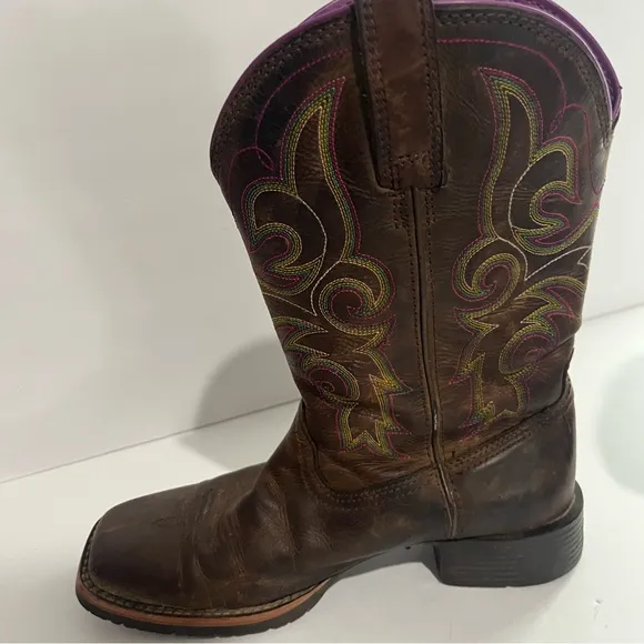 Ariat Hybrid Rancher Western Cowgirl Boots SquareToe Brown Women's 7B concert