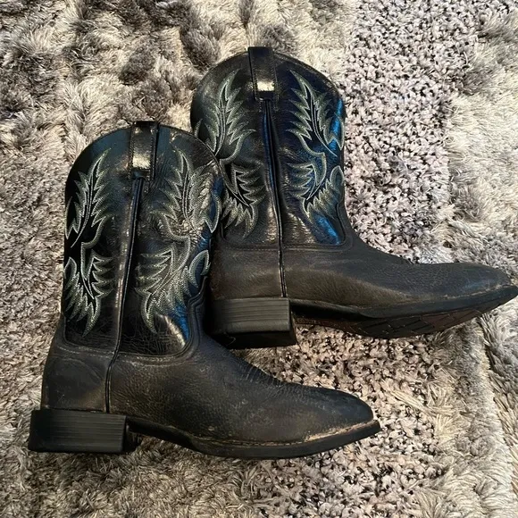 Ariat Men's Black Haritage Stockman Western Boots